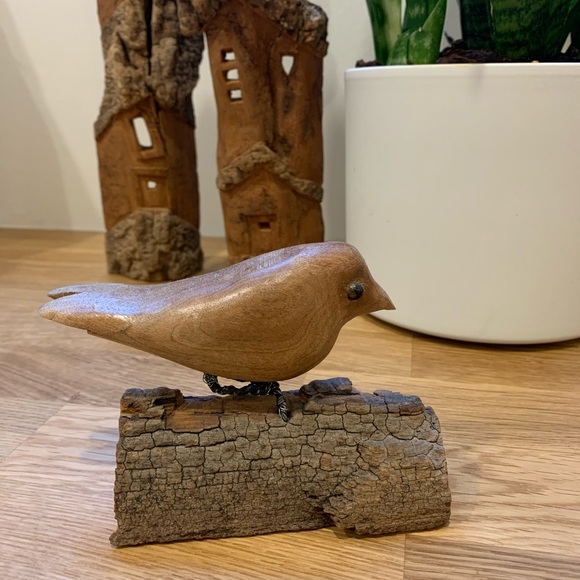 Hand carved Chickadee